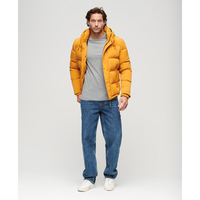 Veste matelassée à capuche jaune moutarde pour homme, sur mesure, entièrement zippée, pour l'hiver, fabrication en gros sous marque privée