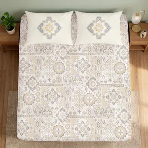 Drap de lit élégant en microfibre unie 125 GSM, tissu léger et doux, décoration de chambre moderne, literie confortable, écologique et durable - Product Image 2