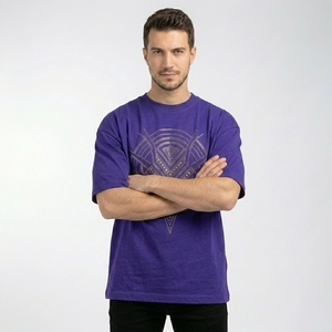 Premium Crystal Stone Geometric Front Logo T-<b>Shirt</b> Oversized Cotton Casual Streetwear Rhinestone Fashion Summer Tee - Product Image 5