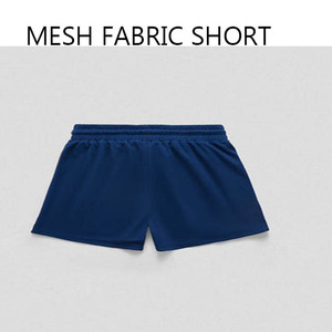 Shorts en tissu mesh pour homme, bleu uni, taille élastique, respirant, vêtements de sport décontractés, longueur courte, tricoté en polyester - Product Image 1