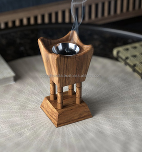 Brûleur d'encens fait à la main en résine époxy lavande Mubkhar en bois Style arabe Bakhoor brûleur fraise coriandre pour usage religieux - Product Image 2