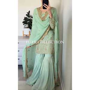 Top de fête pour femmes et ensemble Plazzo Dupatta élégant et stylé - Product Image 6