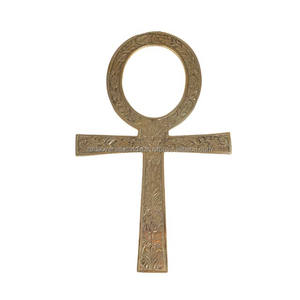 Décoration murale Ankh en laiton gravé Art Déco de haute qualité pour la guérison par le Reiki, la métaphysique et la Wicca avec logo personnalisé - Product Image 3