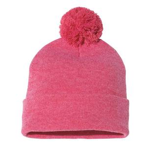 Bonnet unisexe camouflage color block avec pompon 56-58CM, bonnet d'hiver décontracté en coton tricoté pour adultes, rouge et bleu marine - Product Image 5