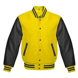 Customizable Women's Crop Baseball Jackets and Men's Varsity Jackets with <b>Stand</b> Collar Designed with Your Own Logos - Product Image 1