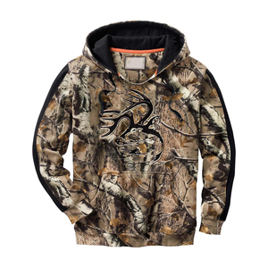 Sudadera con Capucha de Camuflaje para Hombre, con Logotipo de Alce Bordado, Corte Regular, con Bolsillo Delantero, Ropa Casual para Exteriores, Estilo Otoñal - Product Image 5