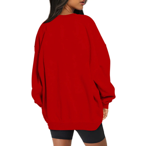 Sudadera Oversize para Mujer, Premium, de Algodón Grueso, Manga Larga, Cuello Redondo, Suave, Cálida, Informal, Estilo Urbano - Product Image 4