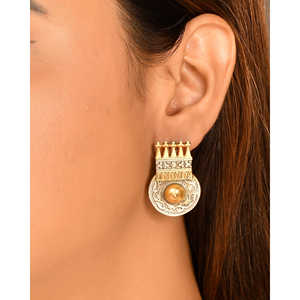Pendientes de Plata Meera Jaipur Mukut Fine Stud, Colección Plata - Product Image 1