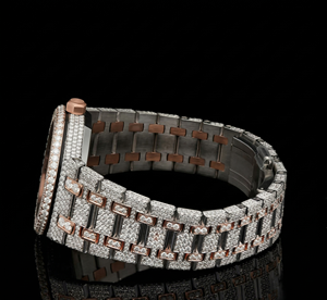 Top Rated Limited Edition Elegant Stainless Steel Glass Fully <b>Iced</b> <b>Out</b> Moissanite Studded Diamond <b>Watches</b> for Men - Product Image 3