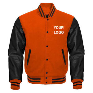 เสื้อแจ็คเก็ตวาร์ซิตี้คลาสสิกสำหรับผู้ชาย แจ็คเก็ตเลตเตอร์แมนติดกระดุมแบบสแนป ปักลายตามสั่ง เสื้อผ้าสตรีทแวร์พรีเมียม เสื้อคลุมกันหนาว - Product Image 3