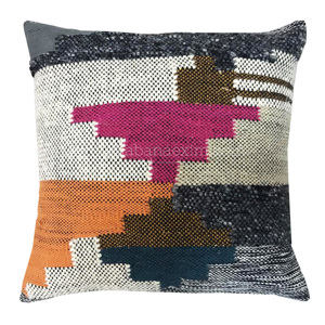 Sustainable Kilim Cushion Cover Custom 12x20 Outdoor Foldable <b>Pillow</b> Colorful Geometric Pattern Modern Style - Product Image 1