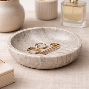 Tazón de gran venta con base de resina color marfil, diseño elegante para decoración del hogar, cocina y comedor, en oferta. - Product Image 1