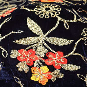 Tela de malla de georgette con revestimiento de PA, bordado de punto de cadena, transpirable, ecológica, 100% poliéster, para bolsos de boda y hogar - Product Image 6