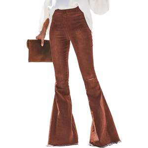 2025 pantalones vaqueros acampanados de talla XL para mujer, pantalones vaqueros elásticos de cintura alta con parte inferior de campana, pantalones vaqueros transpirables - Product Image 4