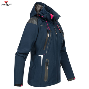 Veste softshell zippée coupe-vent et imperméable, légère, tricotée, imprimée, de haute qualité, au design personnalisé, pour l'hiver, en promotion - Product Image 6