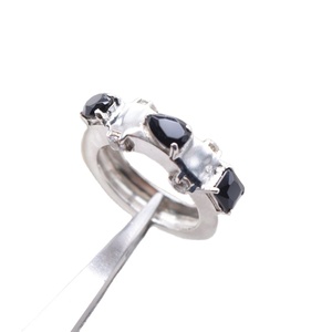 Bague fantaisie en argent sterling 925 plaqué or rose avec zircon taillé et pierre naturelle, cadeau de fête pour lui ou pour elle - Product Image 1