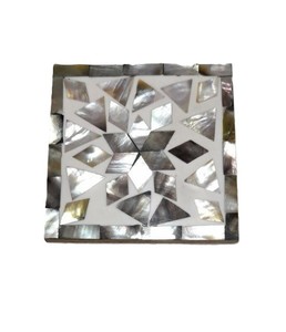 Natural Mother Of Pearl Inlay Coaster Polish Finished <b>Square</b> Shaped For Home Hotel Restaurant Chic Artisan Coaster For Tabletop - Product Image 3