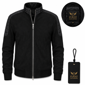 OEM Custom Avan <b>Men's</b> Winter Waterproof Genuine Leather Stand Collar Streetwear Bomber <b>Jacket</b> Brown - Product Image 1