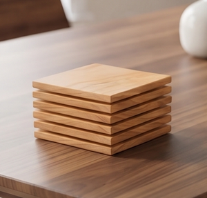 Square Walnut Wood <b>Coasters</b> With Natural Finished Perfect for Home Hotel Kitchenware Tableware Accessories and Elegant Dining - Product Image 2