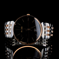 Reloj Mecánico de Lujo para Hombre, Moderno, en Oro Rosa, Caja de Acero Inoxidable de 40 mm, Esfera de Cristal, Movimiento Analógico ETA, Bisel con Diamantes