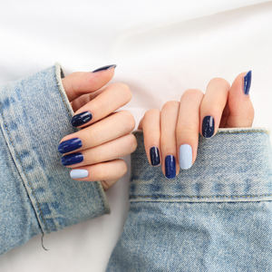 Hecho en Corea [ShineB] Tiras de uñas de gel #45542 May Blue Envolturas de uñas más vendidas y pegatinas de uñas fáciles de Glam Salón de alta calidad - Product Image 5