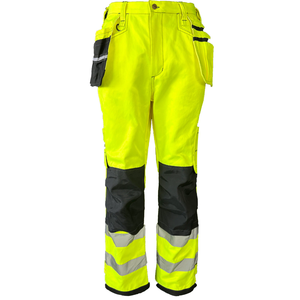 Men High Visibility Reflective Workwear <b>Jacket</b> And Pant Set With Hood And Stripes Safety Uniform For Construction <b>Workers</b> - Product Image 2