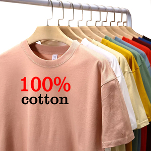 High Quality Wholesale Men's <b>Combed</b> Cotton 220g Solid Color Blank Short Sleeve T-Shirt-Versatile Seamless <b>Hot</b> Sale - Product Image 6
