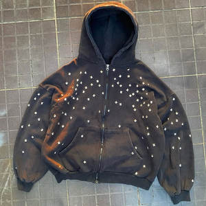 Sudadera con Capucha Personalizada Estilo Urbano, Poliéster/Algodón 500GSM, Corte Regular, con Pedrería y Estampado, Forro Polar Sólido, Todos los Colores - Product Image 2