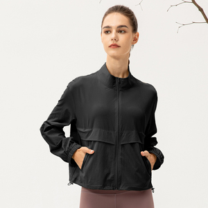 Women's Lightweight Cropped Windbreaker Jacket Full Zip Athletic Running <b>Shell</b> Breathable Outdoor Training Outerwear 2026 - Product Image 6