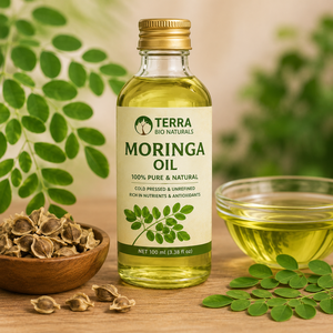 ผู้ผลิตและผู้ส่งออกขายส่งน้ำมันมะรุมสกัดเย็นบริสุทธิ์ 100% ยี่ห้อ Terra Bio Naturals บำรุงผิวชุ่มชื้นสำหรับทุกสภาพผิว - Product Image 2