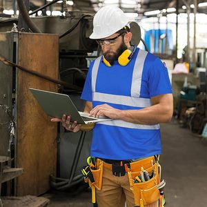 High Visibility Reflective Safety Work-wear T-Shirt <b>Constructed</b> Wear 100% Polyester Custom Made Men T Shirt - Product Image 3