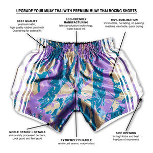 Shorts de MMA Personalizados al por Mayor con Etiqueta Privada, Shorts Sublimados de Boxeo y Muay Thai para Hombres, Mujeres, Niños y Adultos - Product Image 3