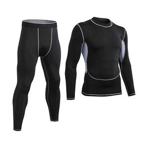 Ensemble de rashguard professionnel de haute qualité à bas prix, tenue de compression élastique ajustée pour hommes, vêtements de sport pour la gym et la remise en forme - Product Image 2