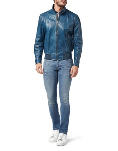 Chaqueta de Cuero con Textura de Pitón Premium para Hombre, Cuero Vacuno Genuino, Diseño de Motero, Fabricante OEM ODM, Servicio de Muestras Disponible - Product Image 3