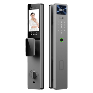 Serrure intelligente biométrique entièrement automatique avec écran 4,5 pouces, reconnaissance d'empreintes digitales et faciale, contrôle via l'application Tuya, stockage cloud, Wi-Fi, en alliage d'aluminium - Product Image 2