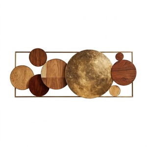 Art mural en métal abstrait de style américain, design géométrique fait à la main, forme irrégulière, panneau décoratif pour la décoration intérieure - Product Image 6