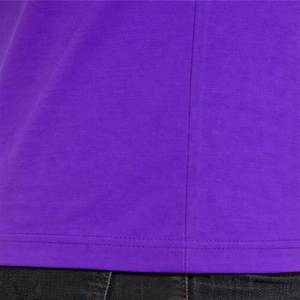 เสื้อยืดสีม่วงล้วนสำหรับผู้หญิง แขนสั้น นุ่มสบาย เรียบง่าย สบายๆ ใส่ได้ทุกวัน - Product Image 6