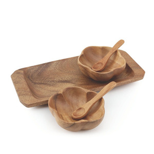 Juego de tazones para aperitivos hechos a mano, precio bajo, tazones de madera para salsas, plato para salsas, venta al por mayor - Product Image 3