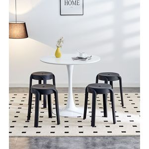 Confezione da 6 sgabelli in plastica impilabili nidificanti flessibili per interni/esterni sedie Decorative colorate per sedie scolastiche - Product Image 1
