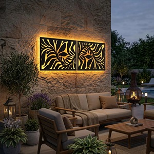 Adorno Decorativo de Metal para Colgar en la Pared, Obra de Arte Ornamental para Interiores del Hogar - Product Image 6