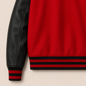 Veste de sport respirante coupe-vent sur mesure de haute qualité pour hommes, manches en cuir, streetwear, grande taille, personnalisable - Product Image 4