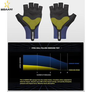 Gants de cyclisme respirants, gants de vélo rembourrés à demi-doigts, gants de vélo antidérapants, gants de vélo de montagne absorbant les chocs - Product Image 6