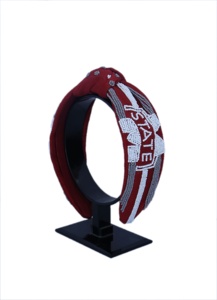Nouveau serre-tête perlé élégant des Bulldogs de Géorgie pour femmes et filles, fait main, avec nœud spirituel de football, ajustement confortable - Product Image 3