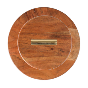 2-Tier Mango Wood And Metal Cake Stand, Cupcake And <b>Dessert</b> Stand, Tea Party Pastry Serving Platter In Gift <b>Box</b> - Product Image 3