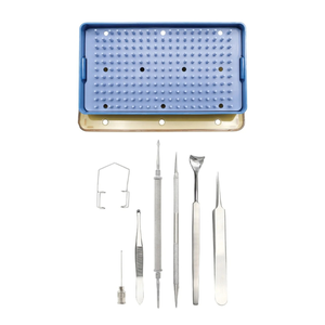 Kit de 8 Piezas de Instrumentos Quirúrgicos Oftálmicos Manuales para Extracción de Cuerpos Extraños, Herramientas de Extracción de Objetos Extraños del Ojo, Bandeja de Esterilización - Product Image 1