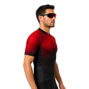 Men Cycling Zipper Jersey Short Sleeve OEM Men's <b>Compression</b> Cycling Jersey Men's Sublimation Road Bike Jersey - Product Image 3