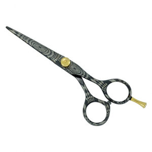 Professional Salon <b>Barber</b> Scissors Gold Screw Black Coating Sharp <b>Blade</b> German Stainless Steel Right-Handed Hair Cutting Shears - Product Image 1