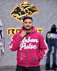 Custom Full <b>Zip</b> <b>Hoodie</b> Unisex Rhinestone Graphic Streetwear Oversized Fleece Sweatshirt Kangaroo <b>Pocket</b> Custom Label Winter Wear - Product Image 1