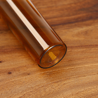 Flacons tubulaires en verre borosilicaté faiblement tissé ambre de 22 mm avec bouchon à sertir pour le stockage de liquides injectables, de sérums et de poudres lyophilisées