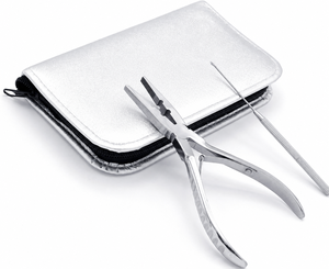 คีมต่อผม เครื่องมือสแตนเลสสำหรับติดตั้งและถอดออก พร้อมกระเป๋าซิป - Product Image 1